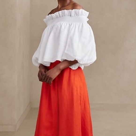 Banana Republic Dresses & Skirts - Bria linen off shoulder top, sold out